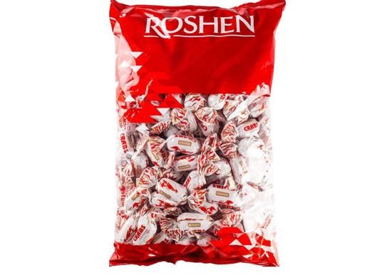 ROSHEN RACHKI CRABS | Hartkaramellen "Rachki" mit einer Erdnuss-Kakao Füllung | Karamell-Lollies mit einer harten, schokoladig-nussigen Füllung | 1 kg lose