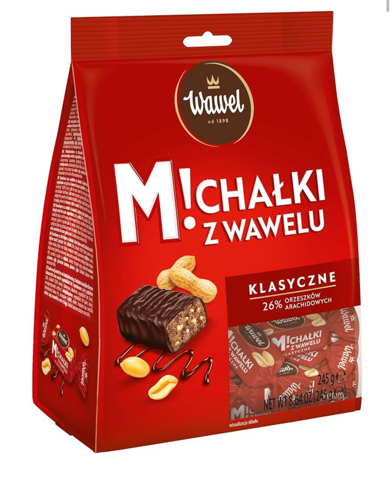 Wawel "Michalki Klasyczne" Konfekt mit Erdnüssen in Schokolade 245 g